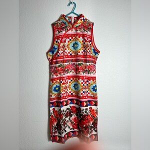 NWT Chinese new year dress cheongsam qipao dress S/M red print